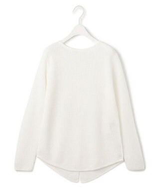 ICB 【洗える】 ペーパーブレンドシャインニット プルオーバー オフホワイト系