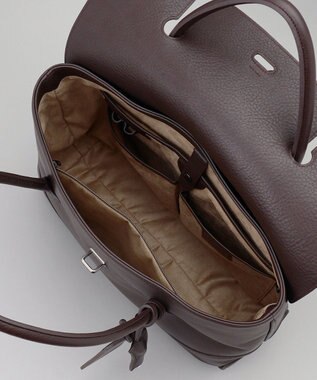 GOTAIRIKU 別注/日本製【PELLE MORBIDA×GOTAIRIKU】レザー フラップトートバッグ ダークブラウン系