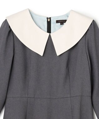 TOCCA 【八木アリサさん着用】【00サイズあり・消臭】FLYING SAUCER 七分丈ドレス グレー系