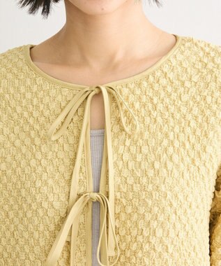 Green Parks ポコポコショート丈カーディガン Lime Green