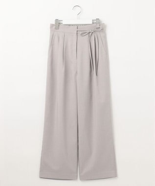 Feroux 【洗える】セミワイド パンツ ベージュ系