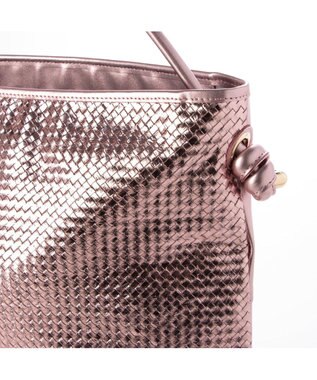 UNBILLION ペルケ perche / レザーメッシュ1本手結びトート ピンク