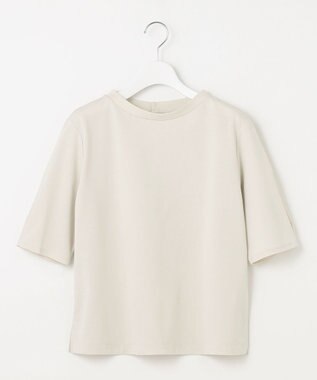 J.PRESS LADIES S 【洗える・抗菌防臭・接触冷感・吸水速乾】ドライポンチ モックネック カットソー ライトベージュ系