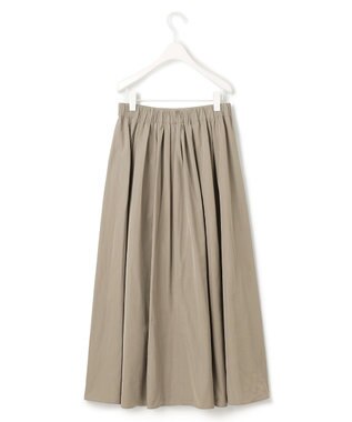 ICB 【洗える】 エステルメモリータフタ ロングスカート ライトモカ系