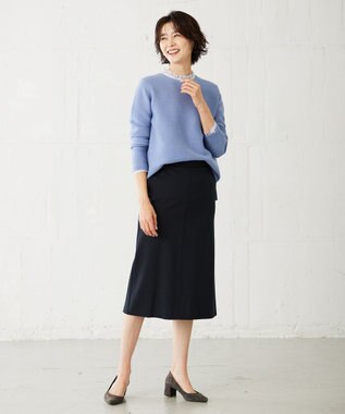J.PRESS LADIES 【洗える】 ハウストンオーガニック ニット スカイブルー系
