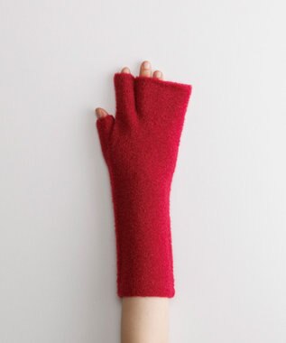 ORuKuBET ソフトニットフィンガーレスグローブ(WOMEN) レッド