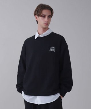 WEGO 【ユニセックス着用ITEM】ショートドロストワンポイント刺繍プルオーバー ブラック