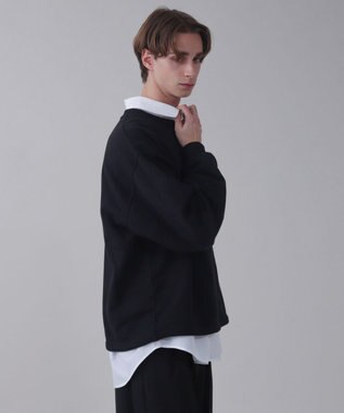 WEGO 【ユニセックス着用ITEM】ショートドロストワンポイント刺繍プルオーバー ブラック