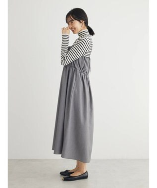 Green Parks ・ＥＬＥＮＣＡＲＥ　ＤＵＥ　ギャザーキャミワンピース Gray