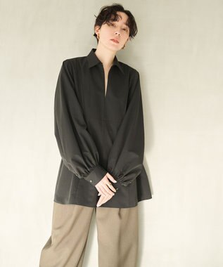 #Newans 【撥水】ユニークフォルムチュニック ブラック