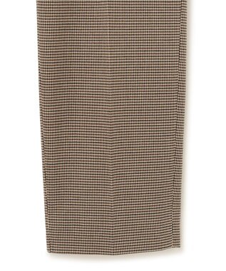 23区 S 【洗える】チェックストレッチ テーパードパンツ ブラウンチェック