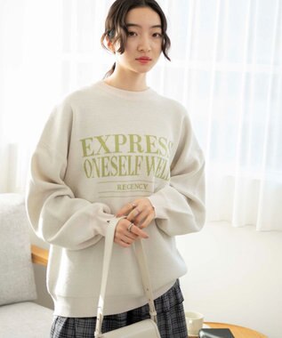 WEGO ジャガードニットプルオーバー ホワイトアイボリー