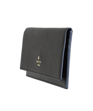 LANVIN en Bleu リム 被せ薄マチ長財布 ブラック