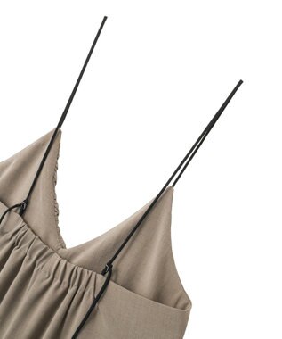 YECCA VECCA ラッフルキャミオールインワン Dark Beige