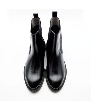 APOM 本革ウォータープルーフチェルシーブーツ30 ブラックG