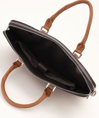 UNBILLION Otias アンティーク仕上げ合皮ブリーフバッグ キャメル