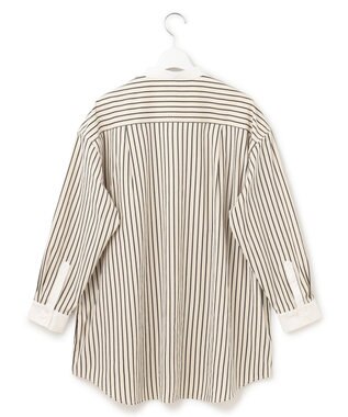 J.PRESS YORK STREET 【WOMEN】コットンタイプライター バンドカラーブラウス ブラック系1