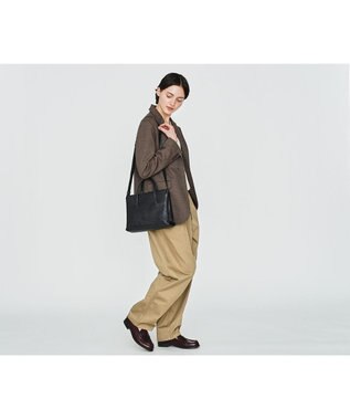 genten エッセンシャルゴート 2WAYショルダーバッグ クロ