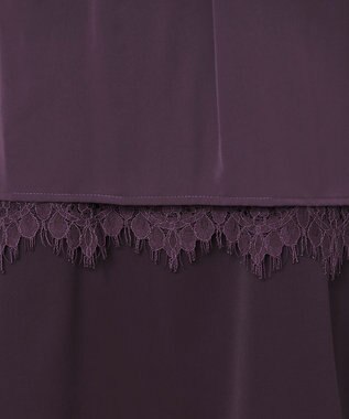 Tiaclasse 【洗える】レースコンビチュニックブラウス パープル