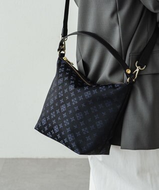 russet シンプルショルダーバッグ (CE-1243) Black/Navy