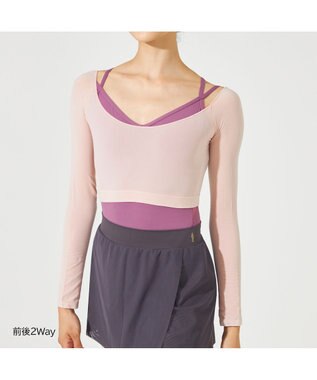 Chacott ショートトップ（長袖） ベビーピンク