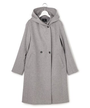 23区 S 【先行予約】ウールカシミヤビーバー フーデッド コート グレー系