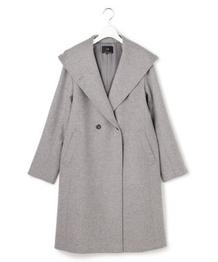 23区 S 【先行予約】ウールカシミヤビーバー フーデッド コート グレー系