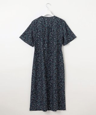 J.PRESS LADIES 【洗える】ボタニカルプリント ワンピース ネイビー系5