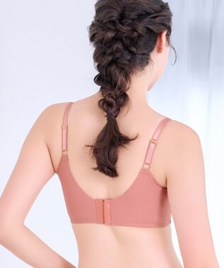 BRADELIS New York 【BRADELIS Me / ノンワイヤー・バストアップ】Perfumyブラ23S1 綿混素材で肌当たりの優しい補正ブラジャー バストにフィットしてラインが響きにくい テラコッタ