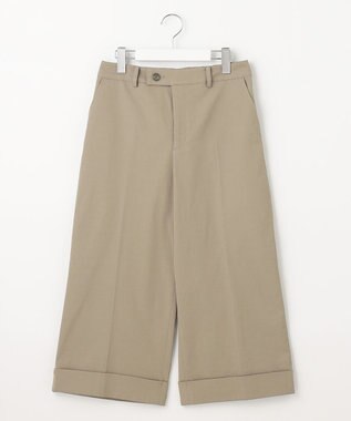 J.PRESS LADIES 【洗える・吸水速乾】コットン麻シェルドライ クロップド パンツ カーキ系