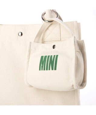 UNBILLION カシュカシュ cachecache / フロッキーポーチ付きキャンバストート アイボリー