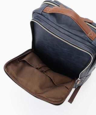 UNBILLION Otias アンティーク仕上げタイプ合皮スクエアバックパック ブルー