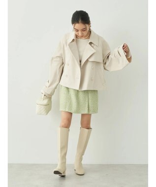 earth music&ecology ショートトレンチコート Ecru