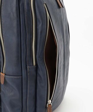 UNBILLION Otias アンティーク仕上げタイプ合皮スクエアバックパック ブルー