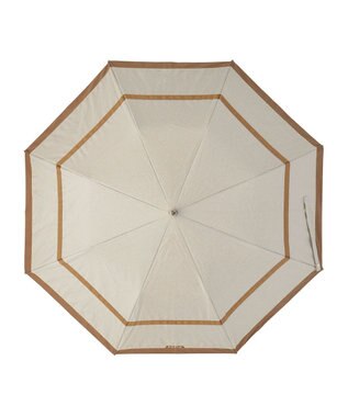 MOONBAT FURLA 晴雨兼用日傘 折りたたみ傘 シャンブレー切継 ／遮光 遮熱 UV ブラウン