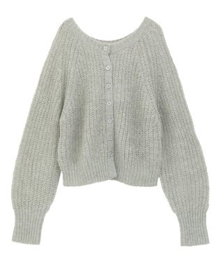 AMERICAN HOLIC 【2WAY】モヘヤ風甘編みカーディガン Gray