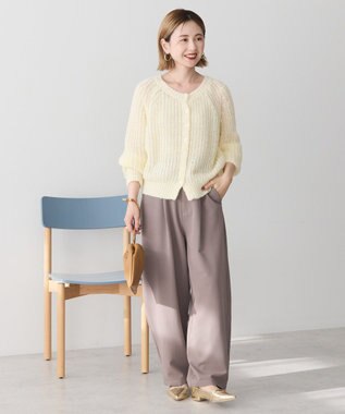 AMERICAN HOLIC 【2WAY】モヘヤ風甘編みカーディガン Ivory