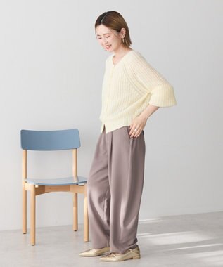 AMERICAN HOLIC 【2WAY】モヘヤ風甘編みカーディガン Ivory