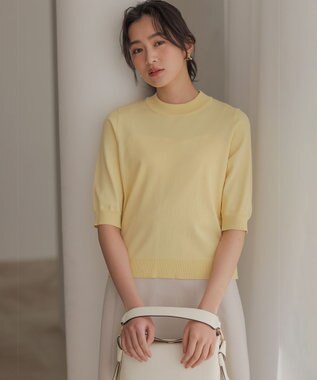 組曲 L 【先行予約】マイラックカラー 6分袖 ニット