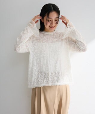 Green Parks 総レースプルオーバー Ecru