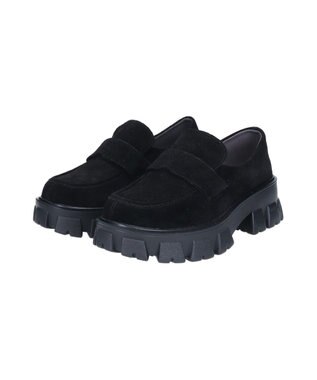 Bridget Birkin 【PARADIS COULEUR】防滑トラックソールローファー ブラックスウェード