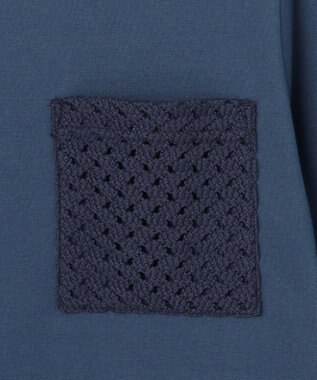 JOSEPH ABBOUD MOUNTAIN 【ゆったり】プレーティング天竺ポケットアウトドア Tシャツ ネイビー系