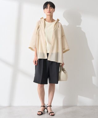 AMERICAN HOLIC イージーケア+接触冷感Wポケットオーバーシャツ Light Beige