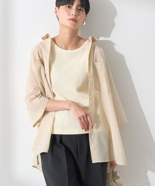 AMERICAN HOLIC イージーケア+接触冷感Wポケットオーバーシャツ Light Beige