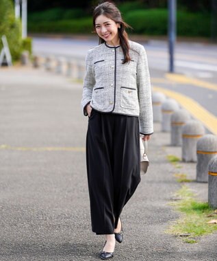 ANY SIS ネップツイード ジャケット ミックス