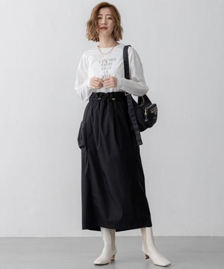 23区 【洗える】レタープリント ロンTEE ホワイト系