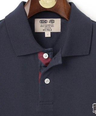 J.PRESS MEN 【KING SIZE】【大人気 / 10色展開】バックブル カノコレジメン ポロシャツ ネイビー系
