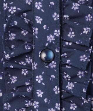 組曲 KIDS 【110-140㎝】フラワーパッチワークワンピース ネイビー系