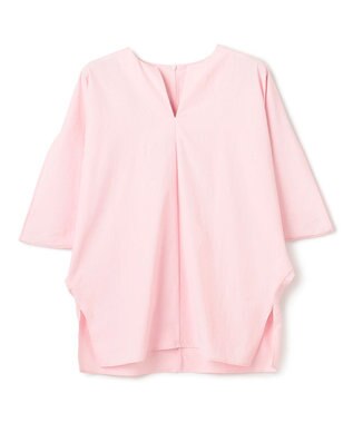 BEIGE， 【接触冷感/UVカット/洗える・BAILA 8.9月合併号掲載】YANN / Vスリットプルオーバーブラウス Pink