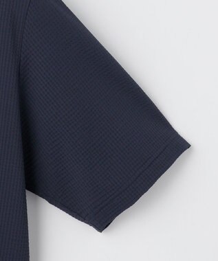JOSEPH ABBOUD 【【イタリア素材/清涼】】ジャージーサッカー Tシャツ ネイビー系
